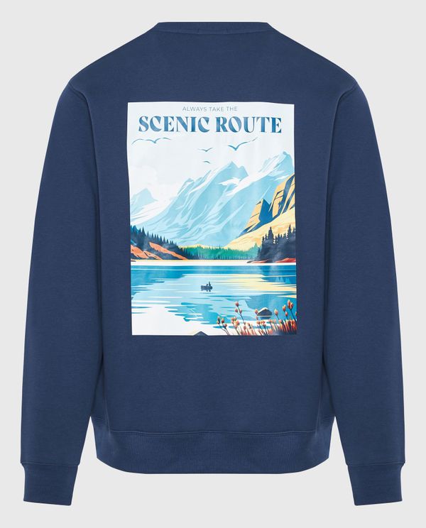 Relaxed fit φούτερ με τύπωμα στην πλάτη