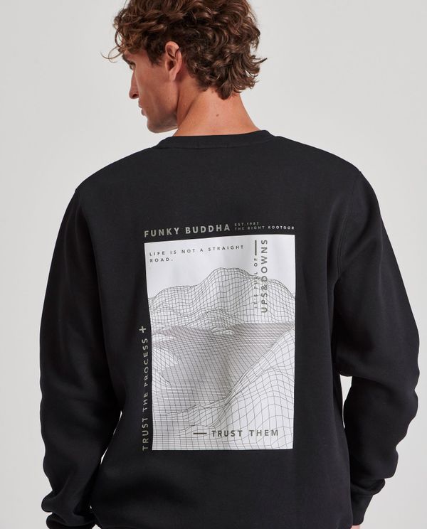 Relaxed fit φούτερ με τύπωμα στην πλάτη