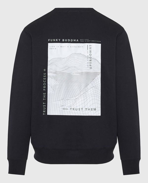 Relaxed fit φούτερ με τύπωμα στην πλάτη