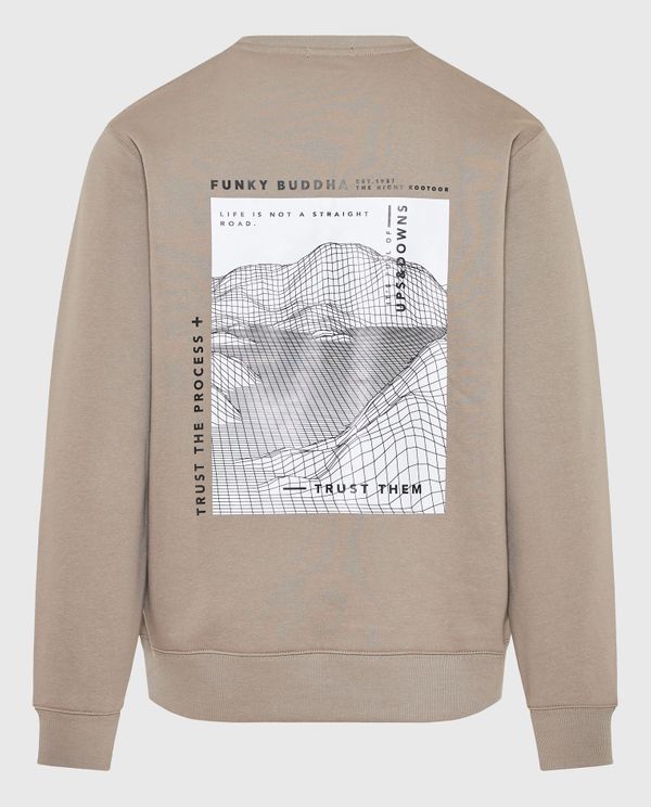 Relaxed fit φούτερ με τύπωμα στην πλάτη