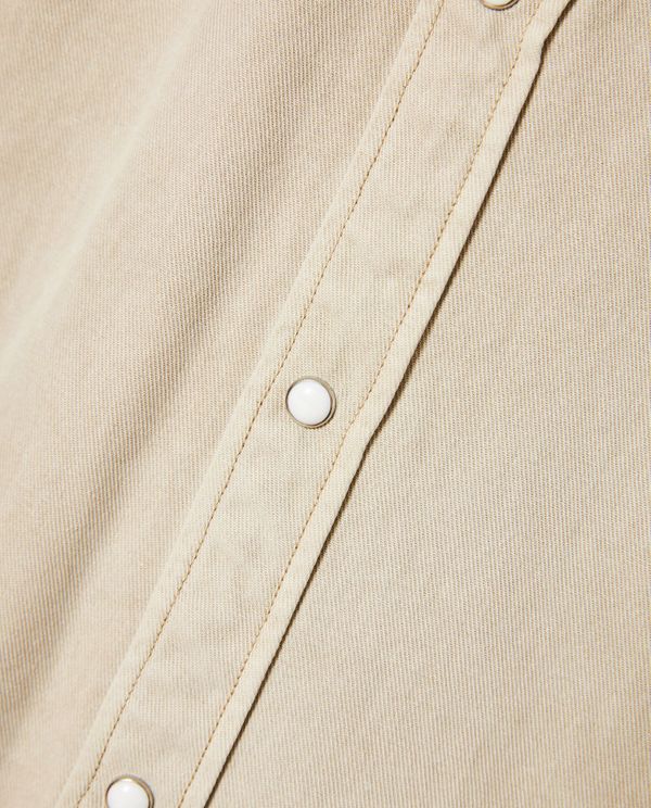 Relaxed garment dyed denim πουκάμισο