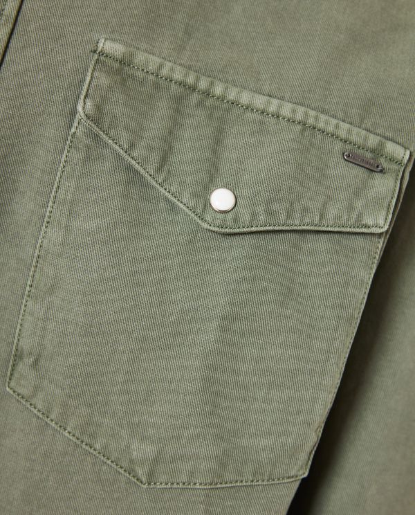 Relaxed garment dyed denim πουκάμισο