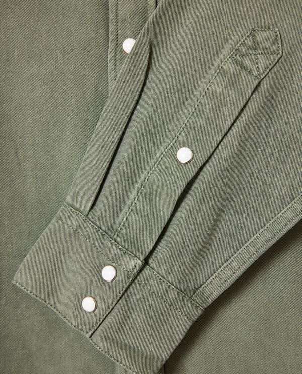 Relaxed garment dyed denim πουκάμισο