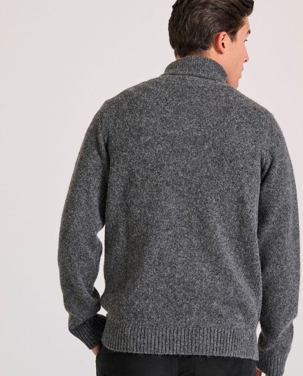 Ανδρικό half-zip πλεκτό πουλόβερ