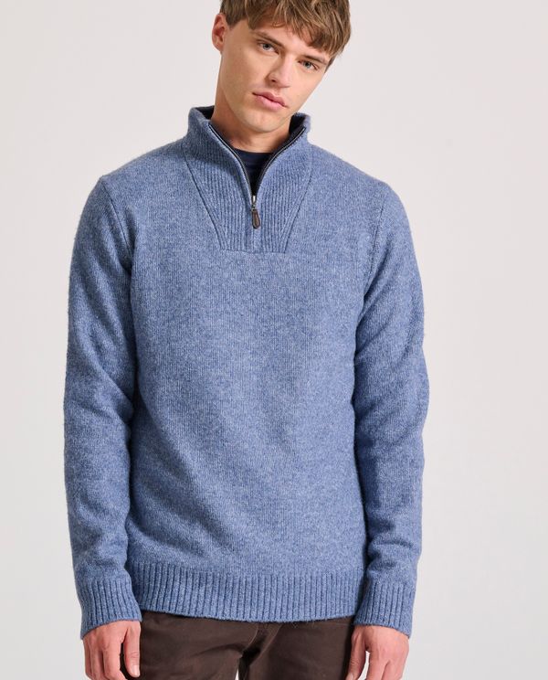 Ανδρικό half-zip πλεκτό πουλόβερ