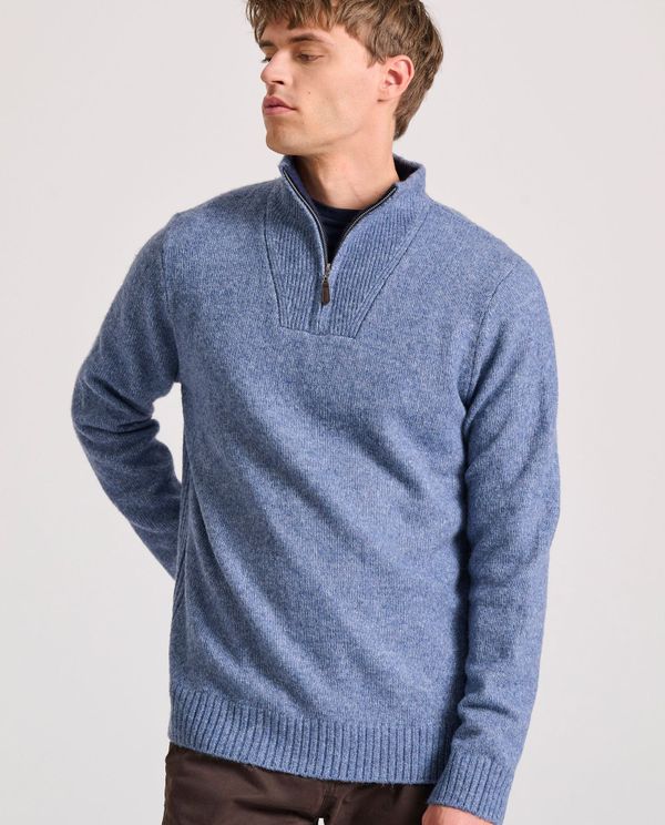 Ανδρικό half-zip πλεκτό πουλόβερ