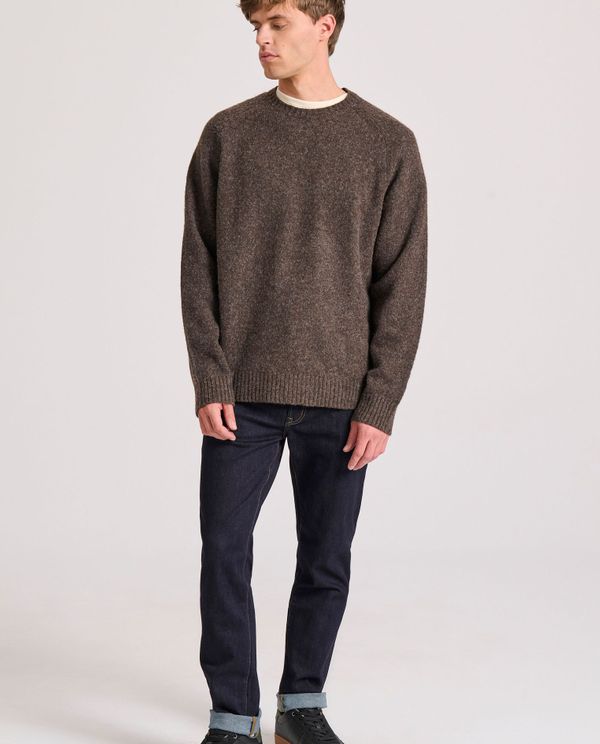Relaxed fit πλεκτή μπλούζα σε μελανζέ πλέξη