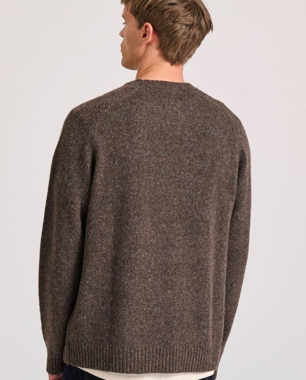 Relaxed fit πλεκτή μπλούζα σε μελανζέ πλέξη