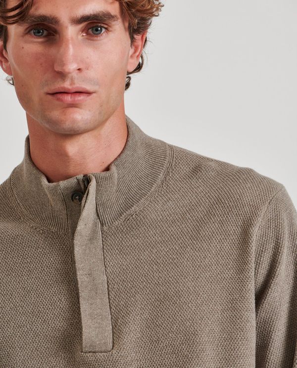 Half-zip πλεκτή μπλούζα με πατιλέτα