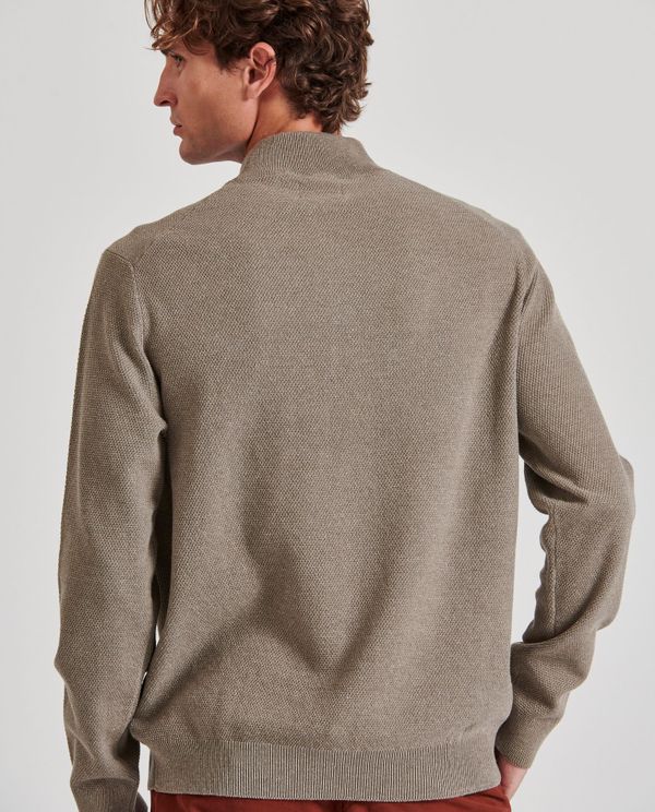 Half-zip πλεκτή μπλούζα με πατιλέτα