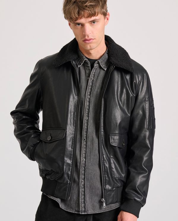 Bomber jacket από οικολογικό δέρμα (PU)