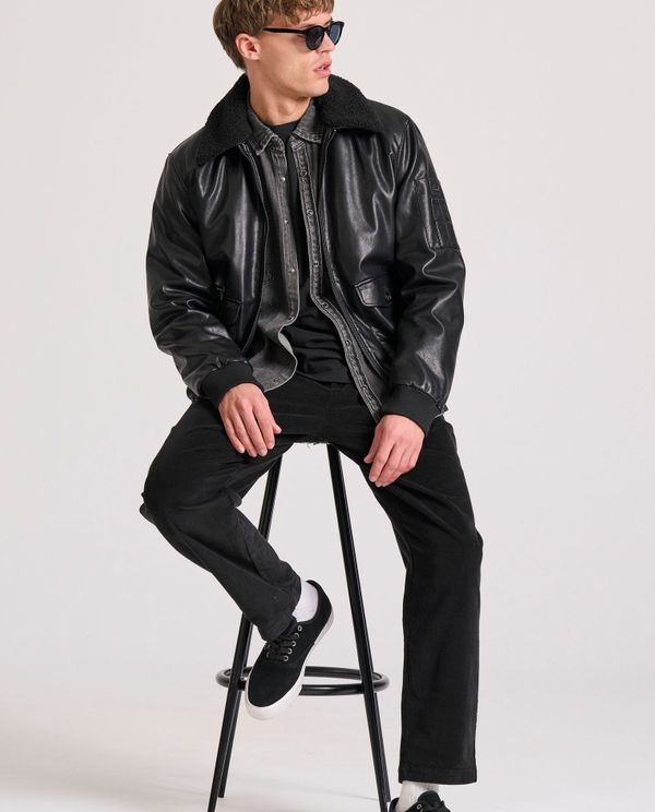 Bomber jacket από οικολογικό δέρμα (PU)