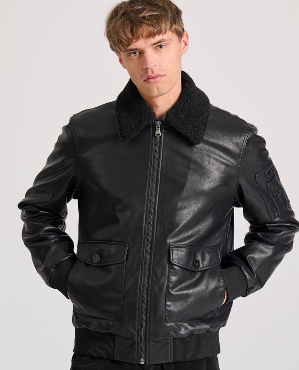 Bomber jacket από οικολογικό δέρμα (PU)