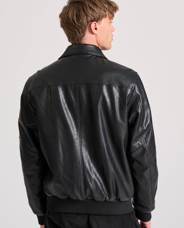 Bomber jacket από οικολογικό δέρμα (PU)
