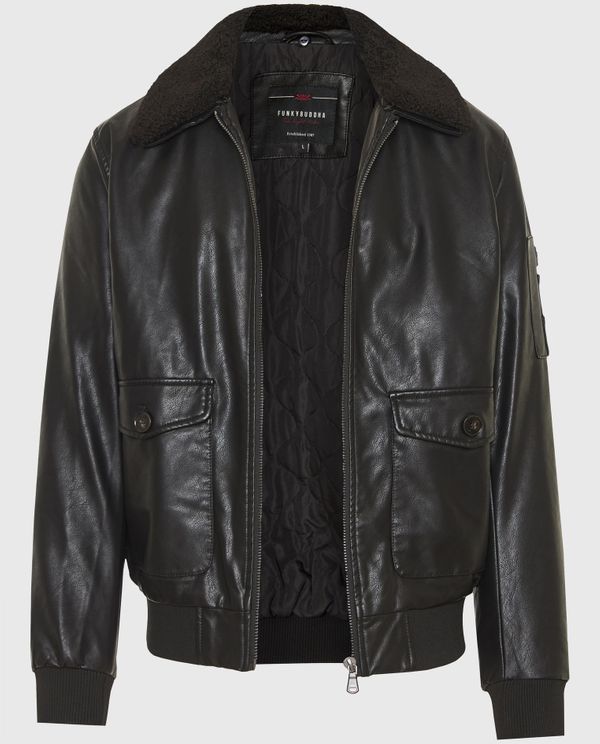 Bomber jacket από οικολογικό δέρμα (PU)