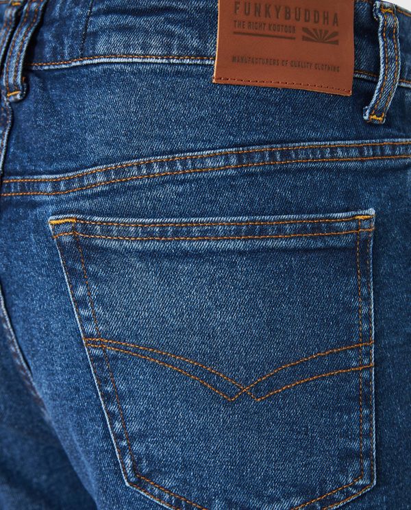 Slim tapered fit τζιν παντελόνι με whisker details