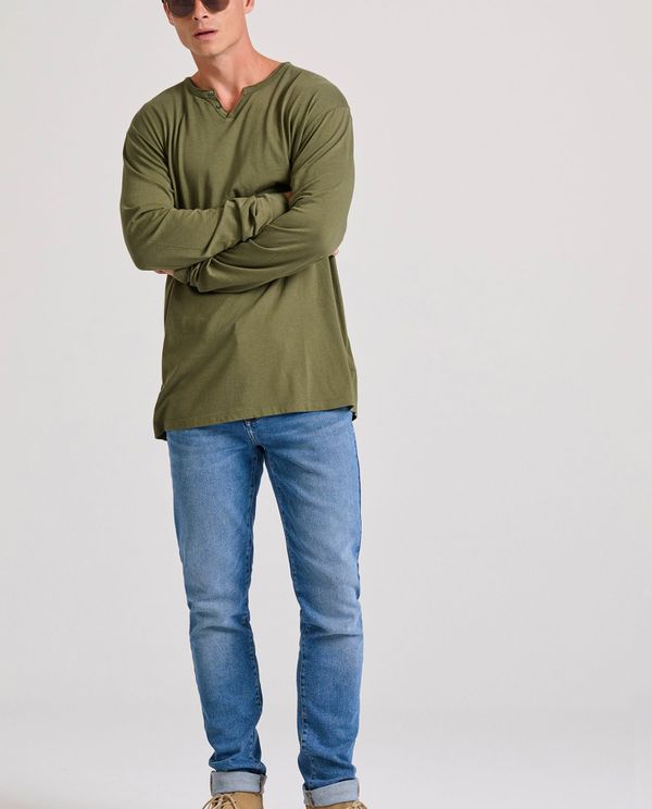 Slim tapered fit τζιν παντελόνι με whisker details