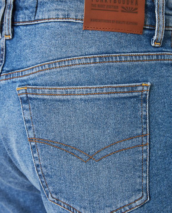 Slim tapered fit τζιν παντελόνι με whisker details