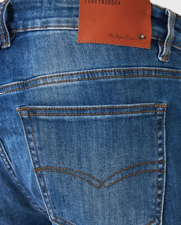 Slim tapered fit τζιν παντελόνι