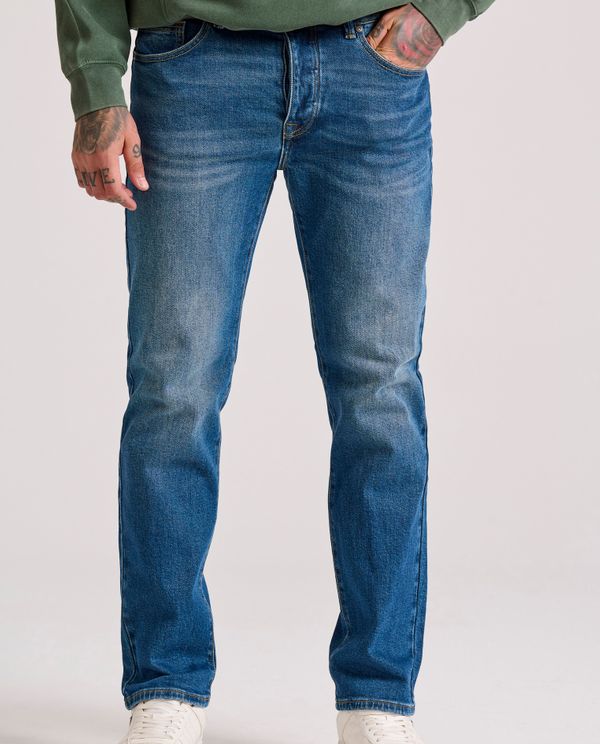 Straight fit τζιν παντελόνι με whisker details