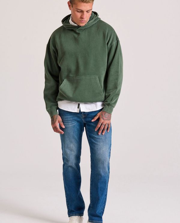 Straight fit τζιν παντελόνι με whisker details