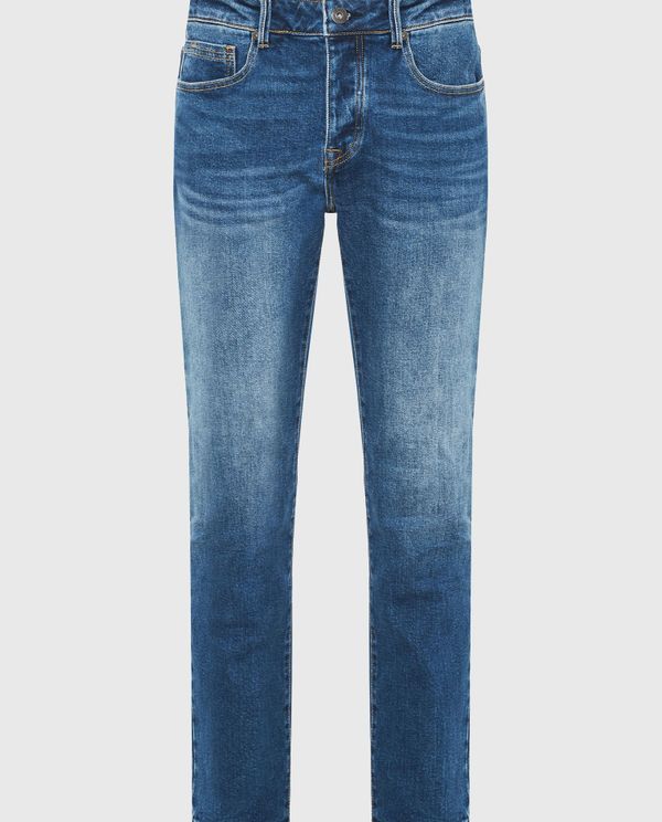 Straight fit τζιν παντελόνι με washed effects