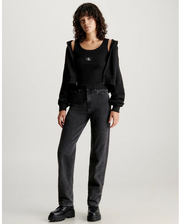Calvin Klein Cropped Ζακέτα Βαμβακερή Γυναικεία (J20J222885 BEH)