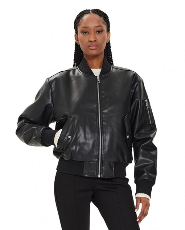 Calvin Klein Μπουφάν Δερματίνη Γυναικείο (J20J223546 BEH)