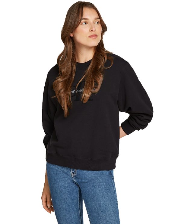 Calvin Klein Μπλούζα Με Λαιμόκοψη Γυναικεία (J20J224652 BEH)