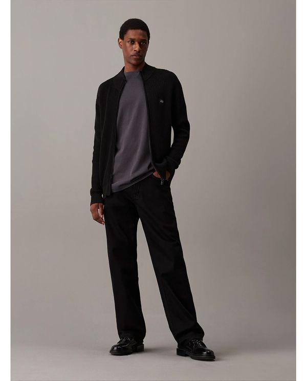 Calvin Klein Ribbed Cotton Zip Up Ζακέτα Πλεκτή Ανδρική (J30J326197 BEH)