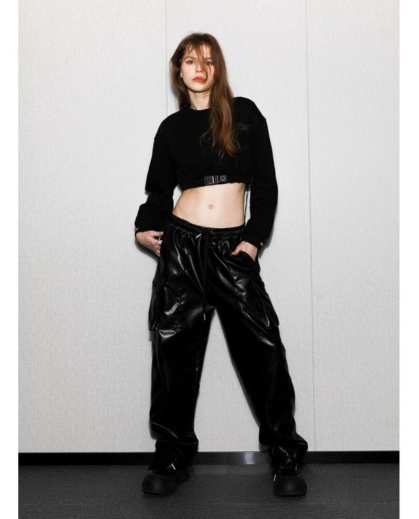 Mwm Crop Top Μακρυμάνικο Γυναικείο (MW071032001 BLACK)
