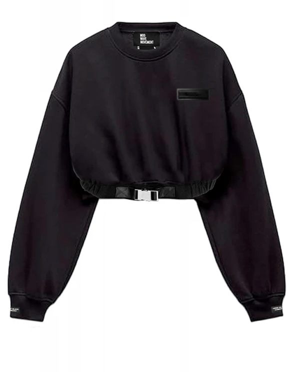 Mwm Crop Top Μακρυμάνικο Γυναικείο (MW071032001 BLACK)